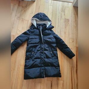Steve Madden Black Hooded Puffer Jacket